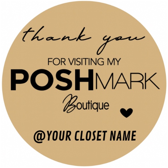Custom Poshmark Closet Stickers | 2 Inch Round Thank You Labels – STICKERS NEW - Picture 6 of 16
